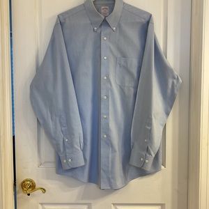 Brooks Brothers blue button down Oxford short. No iron